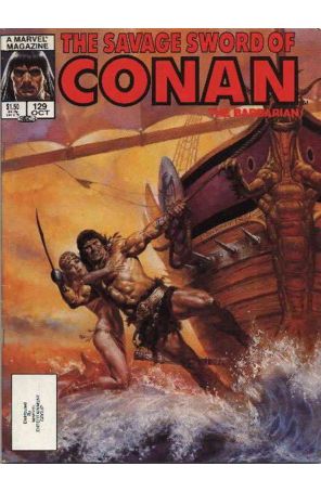 Savage Sword of Conan 129 published by Marvel with cover art by Doug Beekman