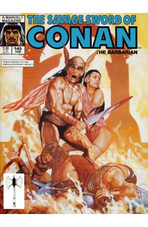 Savage Sword of Conan 145 published by Marvel with cover art by Roger Stine