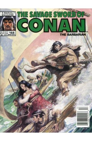 Savage Sword of Conan 168 (Newsstand) published by Marvel with cover art by Earl Norem
