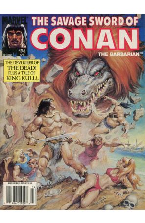 Savage Sword of Conan 196 (Newsstand) published by Marvel with cover art by Earl Norem