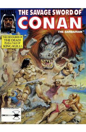 Savage Sword of Conan 196 published by Marvel with cover art by Earl Norem