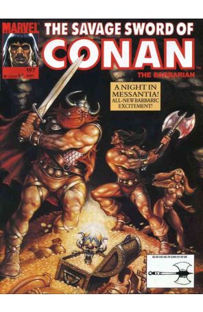 Savage Sword of Conan 197 published by Marvel with cover art by Ovi Hondru