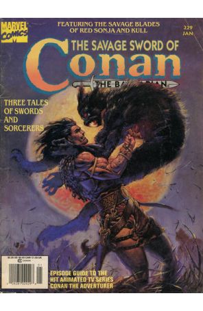 Savage Sword of Conan 229 (Newsstand) published by Marvel with cover art by Fred Harper