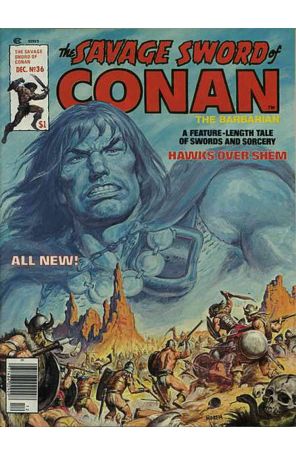 Savage Sword of Conan 36 published by Marvel with cover art by Earl Norem