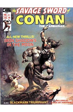 Savage Sword of Conan 4 published by Marvel with cover art by Boris Vallejo