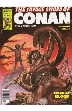 Savage Sword of Conan 46 published by Marvel with cover art by Earl Norem