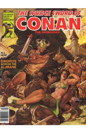 Savage Sword of Conan 50 published by Marvel with cover art by Nestor Redondo