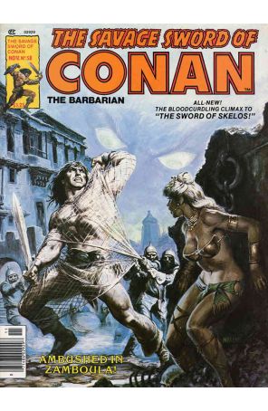 Savage Sword of Conan 58 published by Marvel with cover art by Nestor Redondo