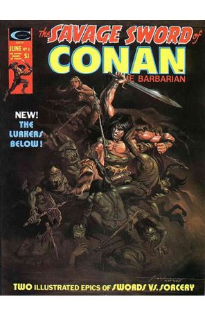 Savage Sword of Conan 6 published by Marvel with cover art by Alex Niño
