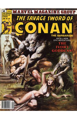Savage Sword of Conan 60 published by Marvel with cover art by Earl Norem