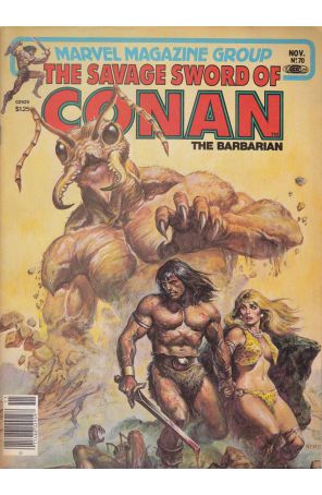 Savage Sword of Conan 70 (Newsstand) published by Marvel with cover art by Earl Norem