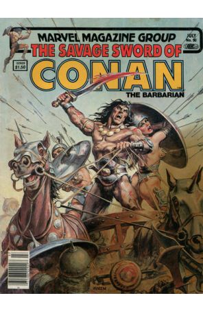 Savage Sword of Conan 90 (Newsstand) published by Marvel with cover art by Earl Norem