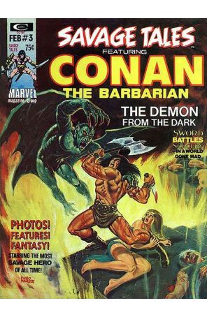 Savage Tales (1st Series) 3 published by Marvel with cover art by John Romita