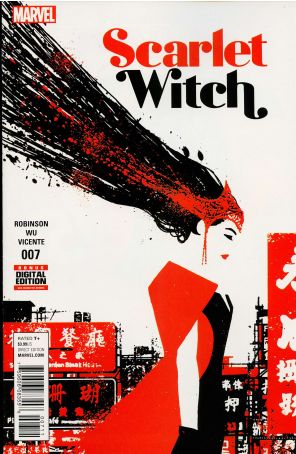 Scarlet Witch (2nd Series) 7 published by Marvel with cover art by David Aja