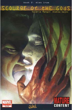 Scourge of the Gods 2 published by Marvel with cover art by Aleksa Gajic