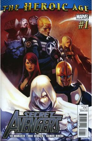 Secret Avengers 1 published by Marvel with cover art by Marko Djurdjevic