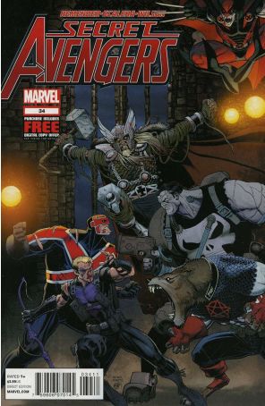 Secret Avengers 34 published by Marvel with cover art by Arthur Adams