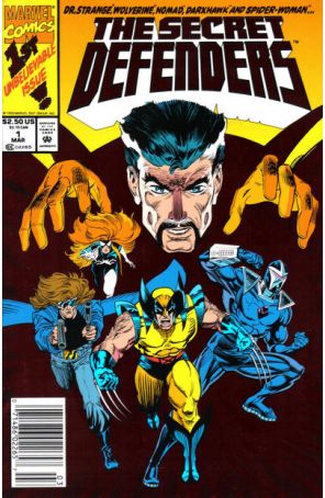 Secret Defenders 1 (Newsstand) published by Marvel with cover art by Andre Coates