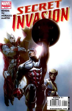 Secret Invasion 8 published by Marvel with cover art by Leinil Francis Yu
