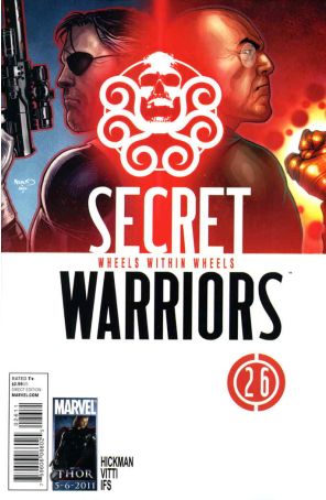 Secret Warriors 26 published by Marvel with cover art by Paul Renaud