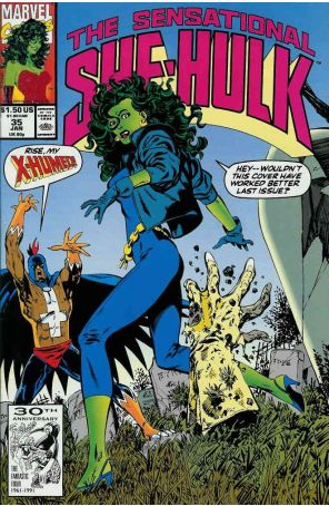 The Sensational She-Hulk 35 published by Marvel with cover art by John Byrne