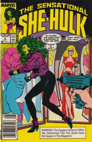 The Sensational She-Hulk 4 (Newsstand) published by Marvel with cover art by John Byrne