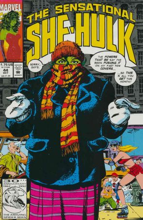 The Sensational She-Hulk 44 published by Marvel with cover art by John Byrne