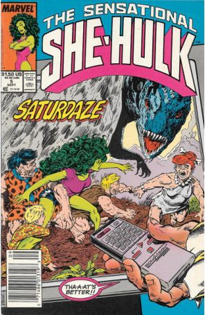 The Sensational She-Hulk 5 (Newsstand) published by Marvel with cover art by John Byrne