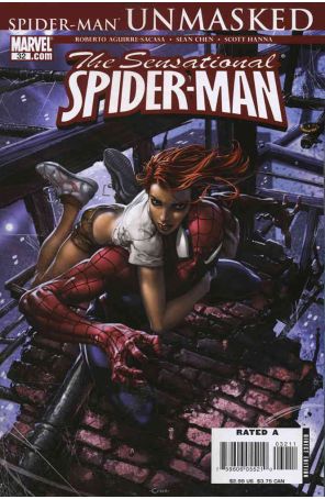 Sensational Spider-Man (3rd Series) 32 published by Marvel with cover art by Clayton Crain