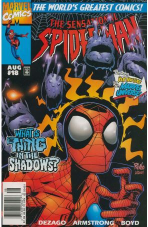 Sensational Spider-Man (2nd Series) 18 (Newsstand) published by Marvel with cover art by Mike Wieringo