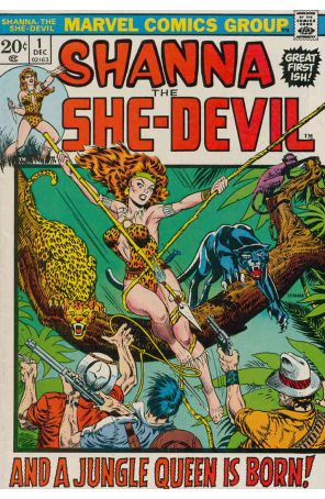 Shanna the She-Devil (1st Series) 1 published by Marvel with cover art by Jim Steranko