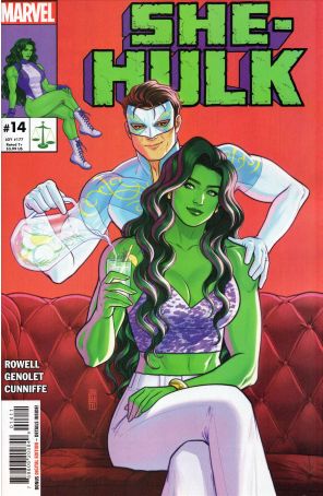 She-Hulk (4th Series) 14 published by Marvel with cover art by Jen Bartel