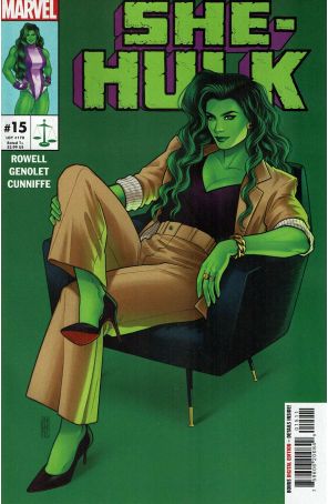 She-Hulk (4th Series) 15 published by Marvel with cover art by Jen Bartel
