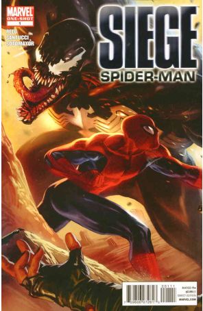 Siege: Spider-Man 1 published by Marvel with cover art by Marko Djurdjevic