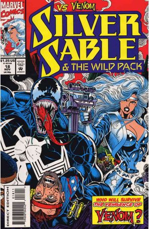 Silver Sable 18 published by Marvel with cover art by Steven Butler