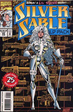 Silver Sable 25 published by Marvel with cover art by Steven Butler