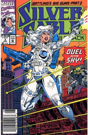 Silver Sable 3 (Newsstand) published by Marvel with cover art by Steven Butler