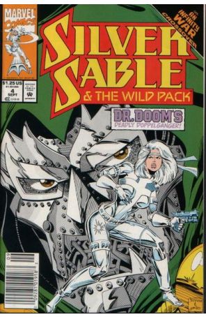 Silver Sable 4 (Newsstand) published by Marvel with cover art by Steven Butler