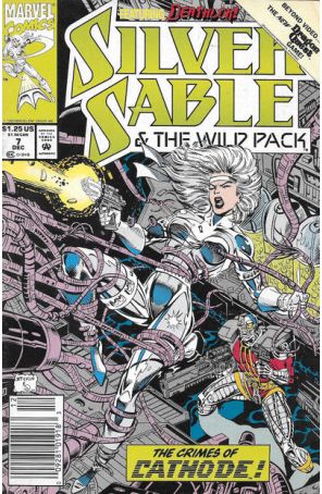 Silver Sable 7 (Newsstand) published by Marvel with cover art by Steven Butler