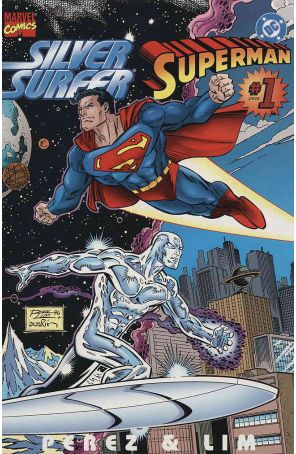Silver Surfer/Superman 1 published by Marvel with cover art by Ron Lim