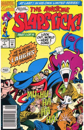 Slapstick 1 (Newsstand) published by Marvel with cover art by James W. Fry III