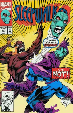 Sleepwalker 22 published by Marvel with cover art by Kelly Krantz