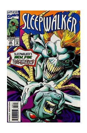 Sleepwalker 28 published by Marvel with cover art by Art Nichols