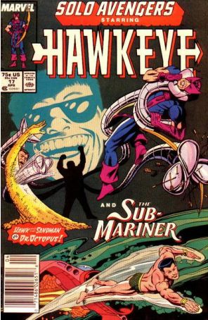 Solo Avengers 17 (Newsstand) published by Marvel with cover art by June Brigman