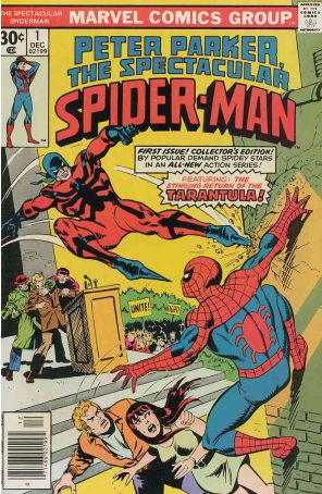 The Spectacular Spider-Man 1 published by Marvel with cover art by Sal Buscema