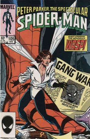The Spectacular Spider-Man 105 published by Marvel with cover art by Tom Morgan