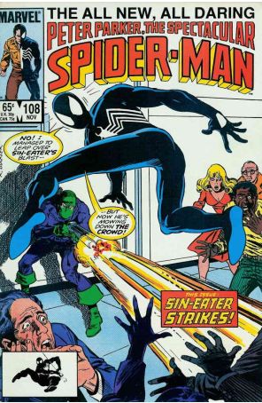 The Spectacular Spider-Man 108 published by Marvel with cover art by Rich Buckler
