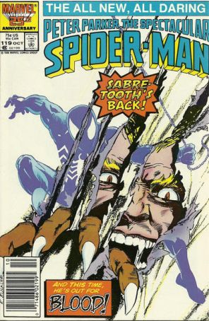 The Spectacular Spider-Man 119 (Newsstand) published by Marvel with cover art by Rich Buckler
