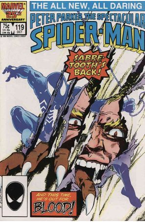 The Spectacular Spider-Man 119 published by Marvel with cover art by Rich Buckler
