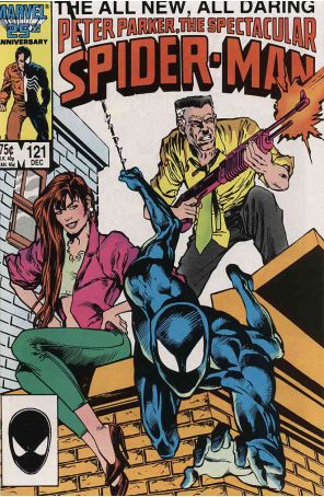 The Spectacular Spider-Man 121 published by Marvel with cover art by Mark Beachum